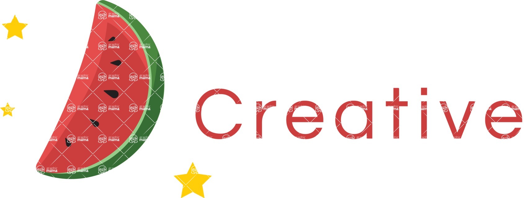 Business Logo Templates - vector graphics in a pack from GraphicMama - Modern Colorful Watermelon Logo Design Template